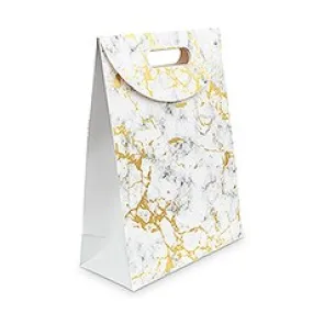 PAPER GIFT BAG WITH HANDLES - MARBLE