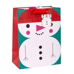 Paper Trendz Medium Holiday Gift Bag - Snowman