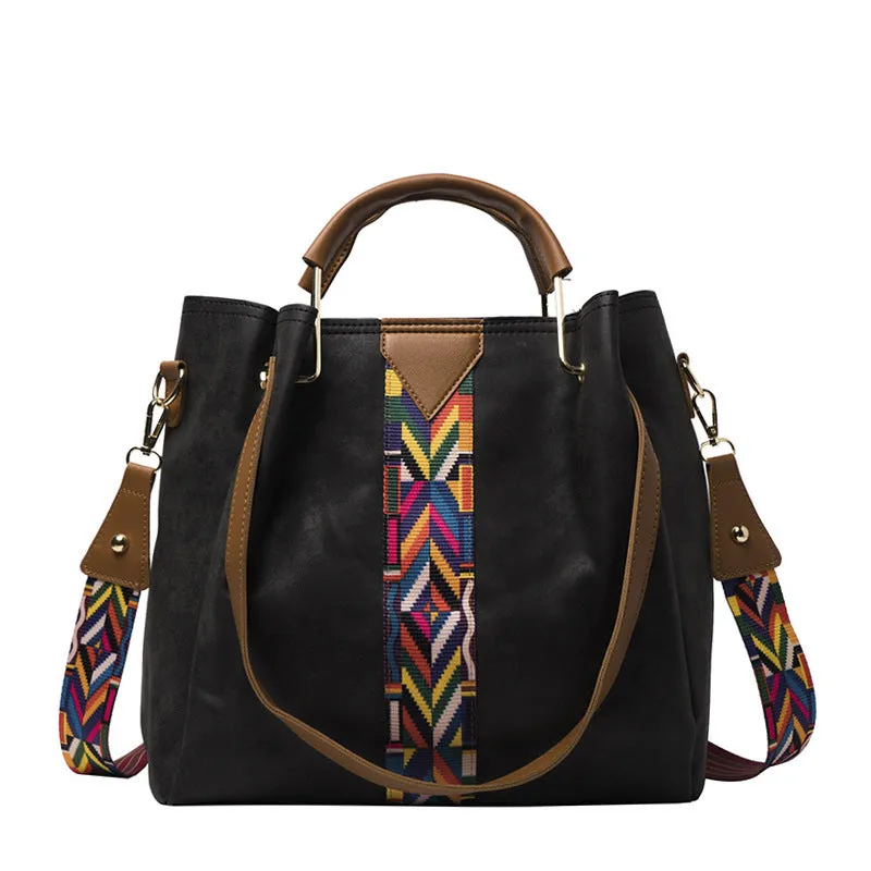 Paziye Colorful Striped Square Crossbody Bag