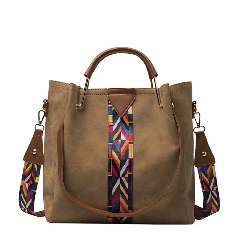 Paziye Colorful Striped Square Crossbody Bag