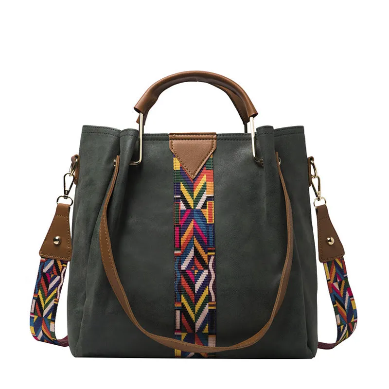 Paziye Colorful Striped Square Crossbody Bag