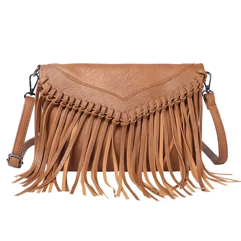 Paziye Envelope Fringe Crossbody Bag