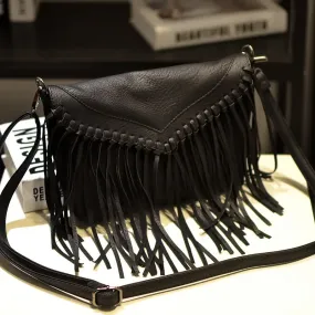 Paziye Envelope Fringe Crossbody Bag