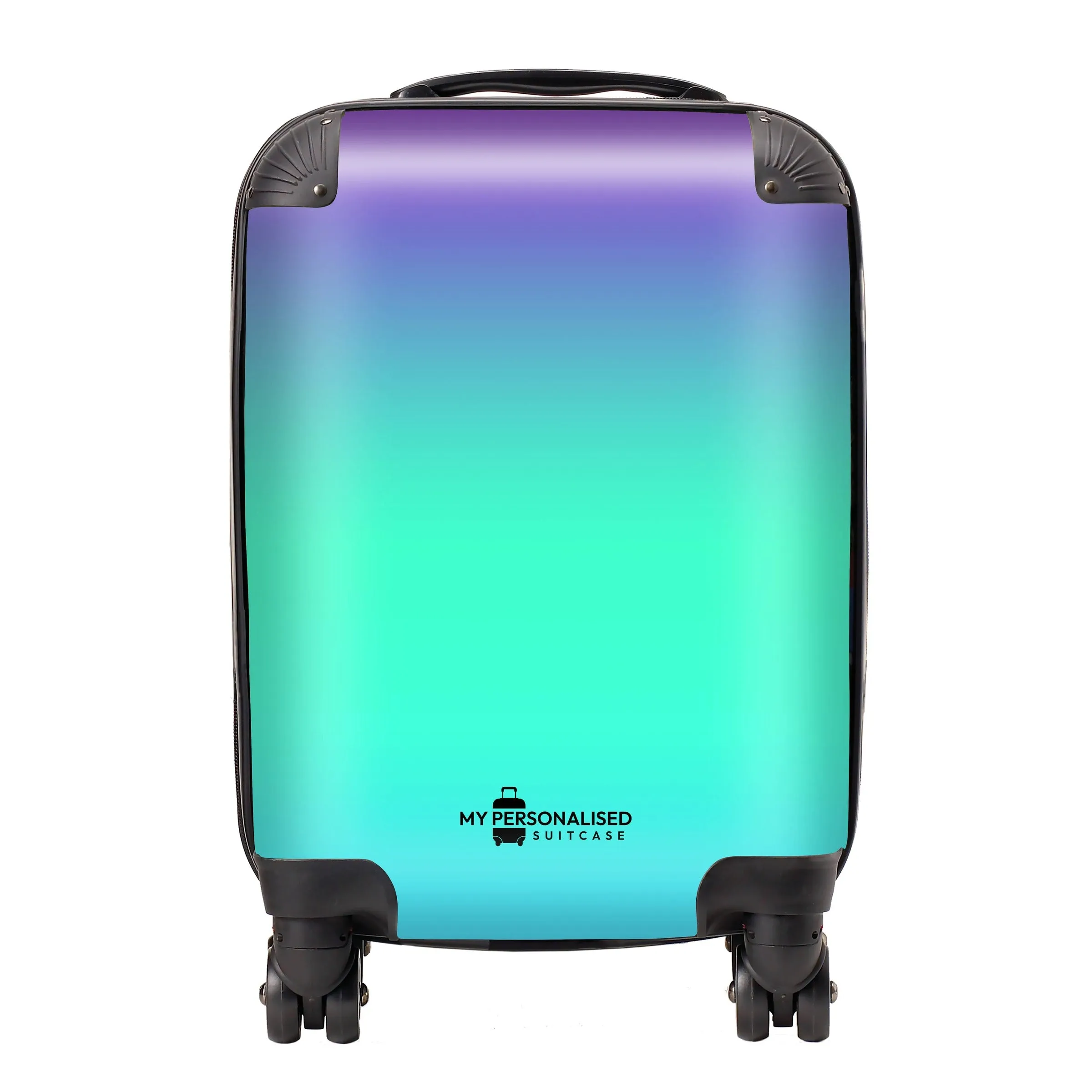 Personalised Blue, Green and Purple Ombre Gradient Suitcase