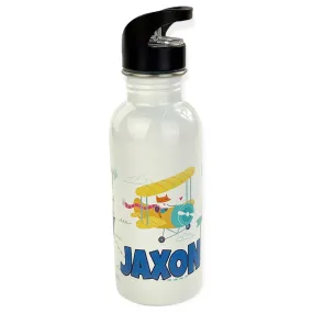 Personalized 20oz Stainless Steel Water Bottle with Straw - Travel Adventure