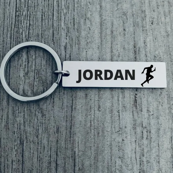 Personalized Track And Field Relay Keychain