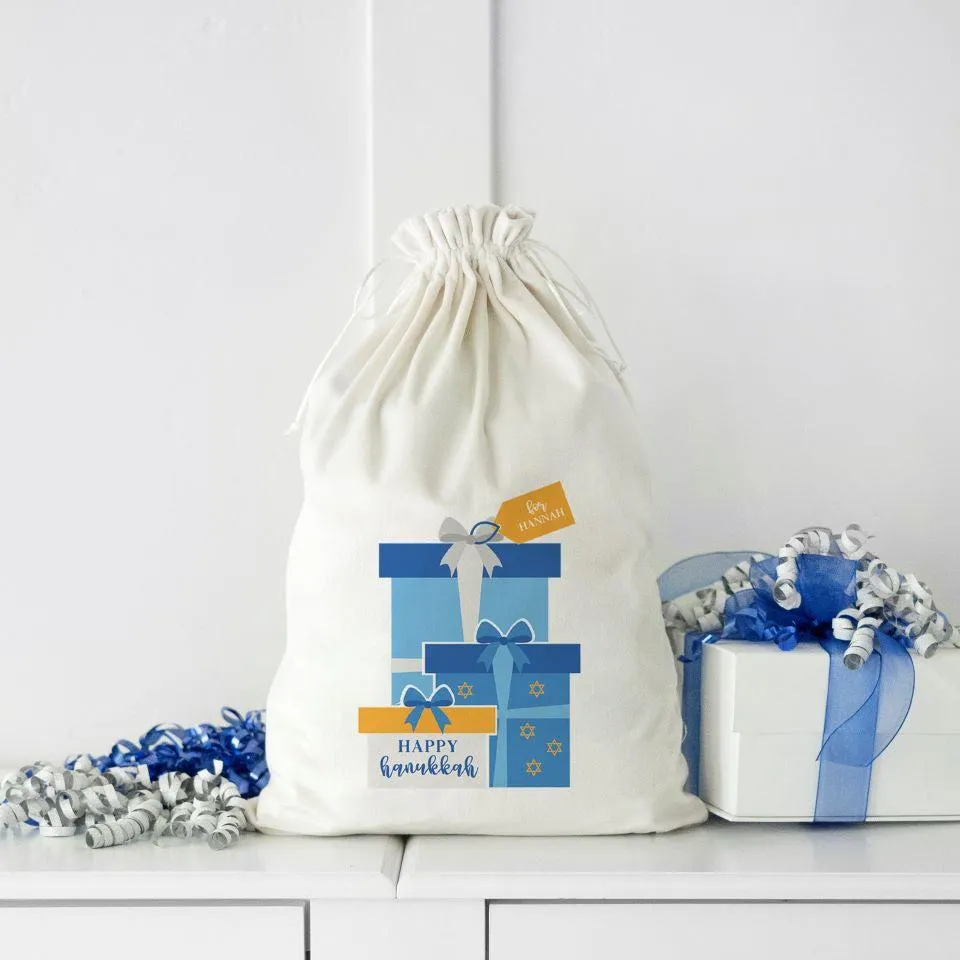 Personalized Velvet Hanukkah Gift Bags