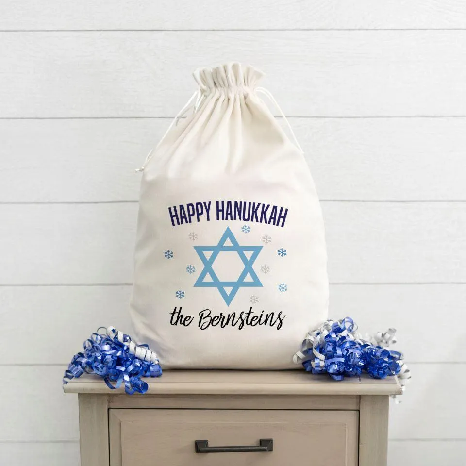 Personalized Velvet Hanukkah Gift Bags