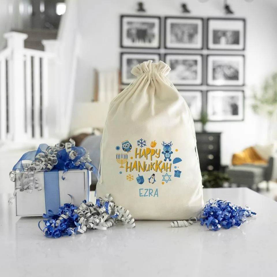 Personalized Velvet Hanukkah Gift Bags