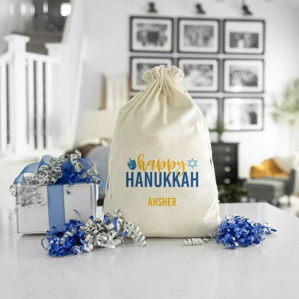 Personalized Velvet Hanukkah Gift Bags