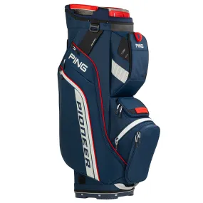 Ping Pioneer Cart Bag - Navy/Platinum/Red