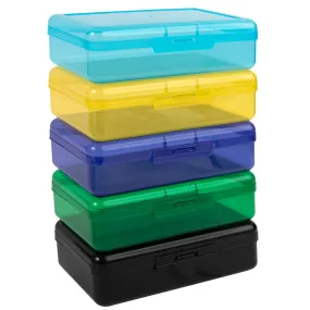 Plastic Pencil Box - Assorted Colors