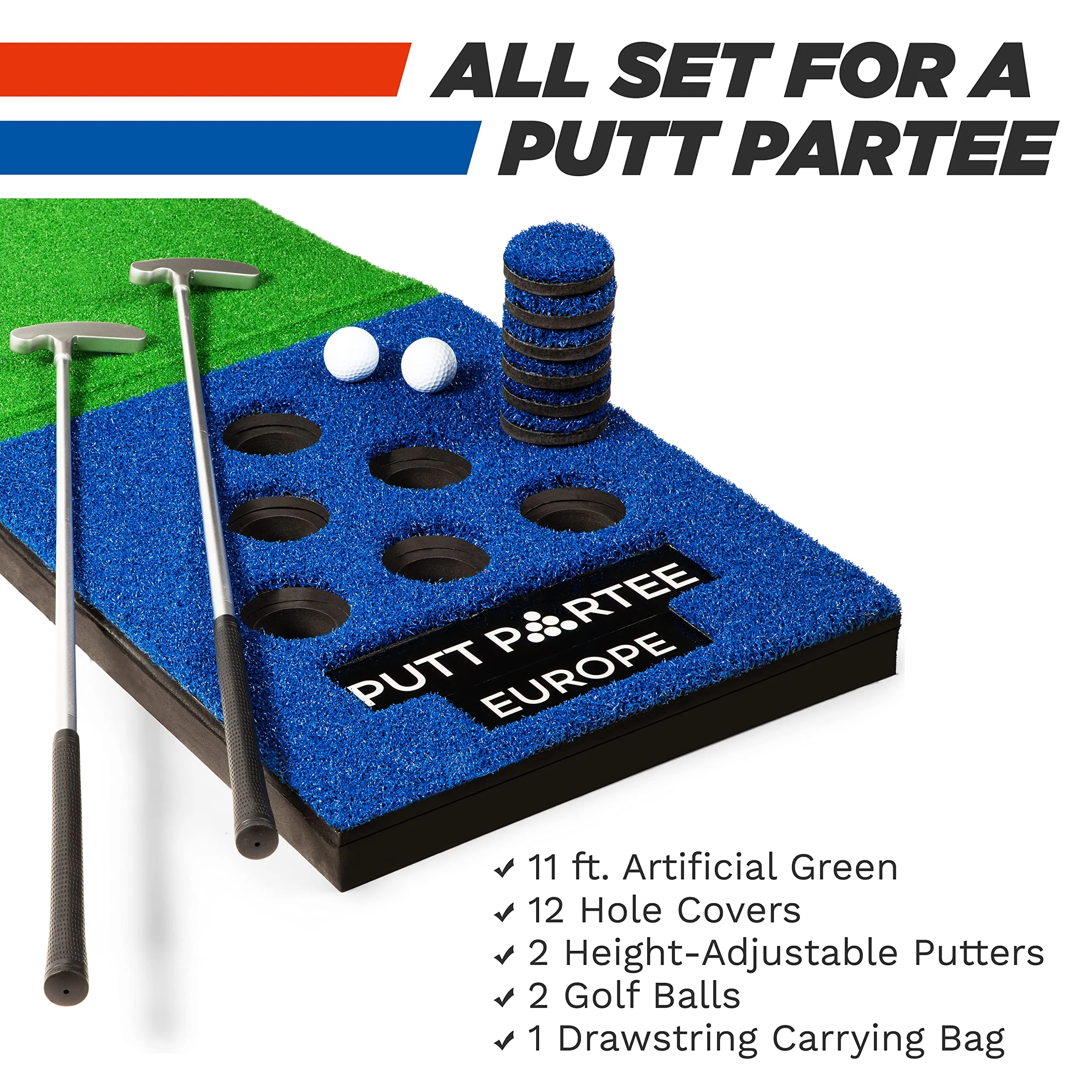 Portable Golf Pong Putting Game Set with Travel Bag