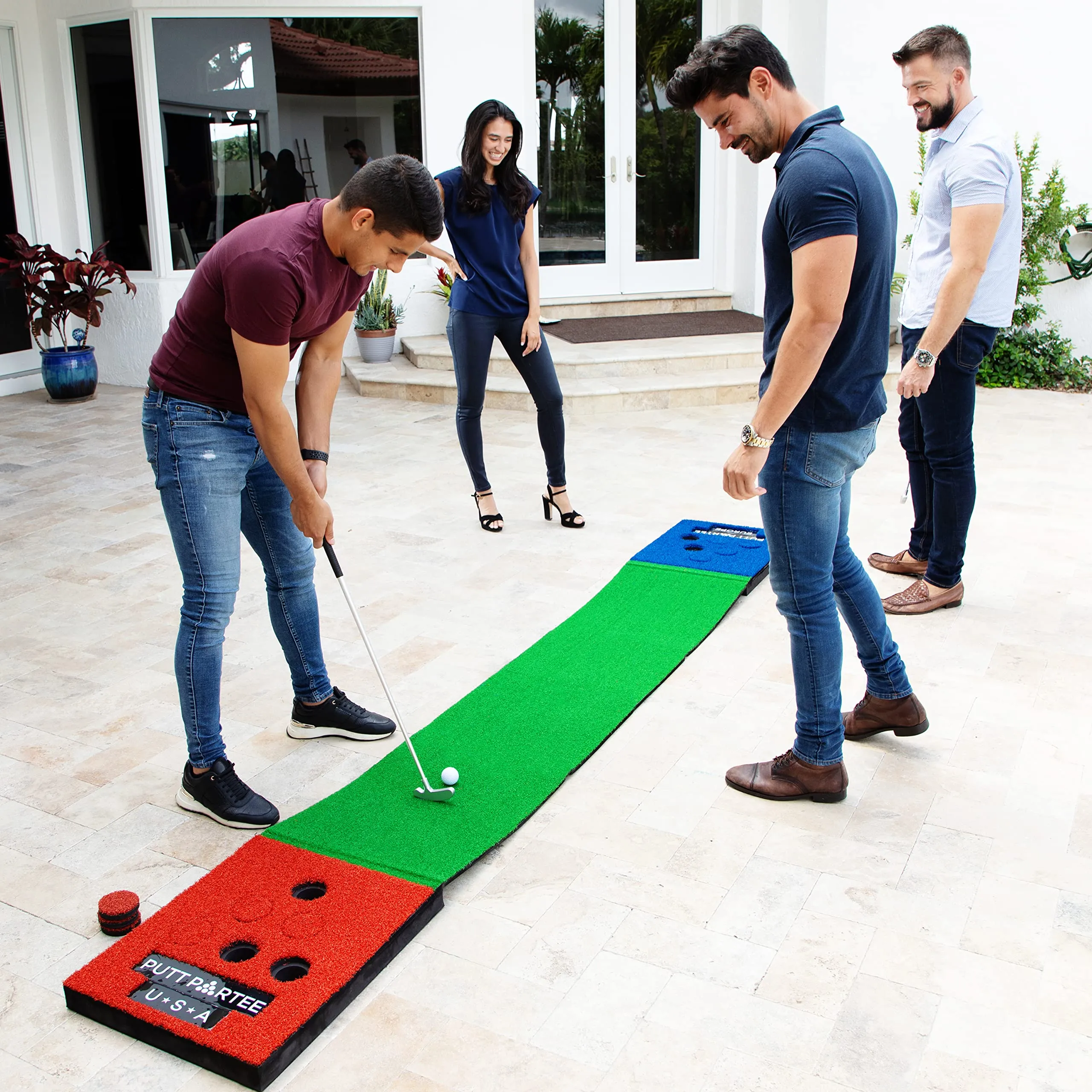 Portable Golf Pong Putting Game Set with Travel Bag