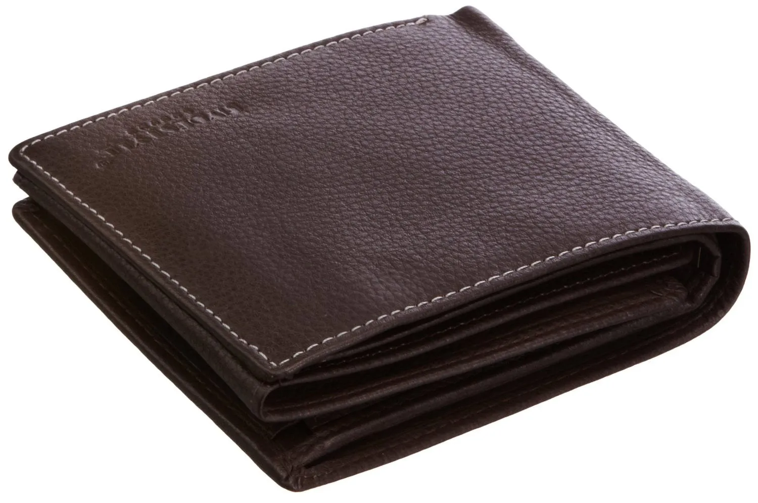 Pratico - mens ID pullout leather trifold wallet #GW51 Brown