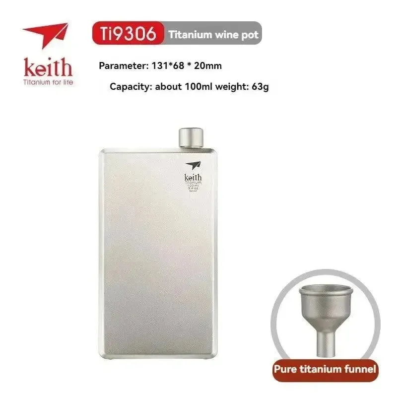 Pure Titanium Hip Flask (100 ml)