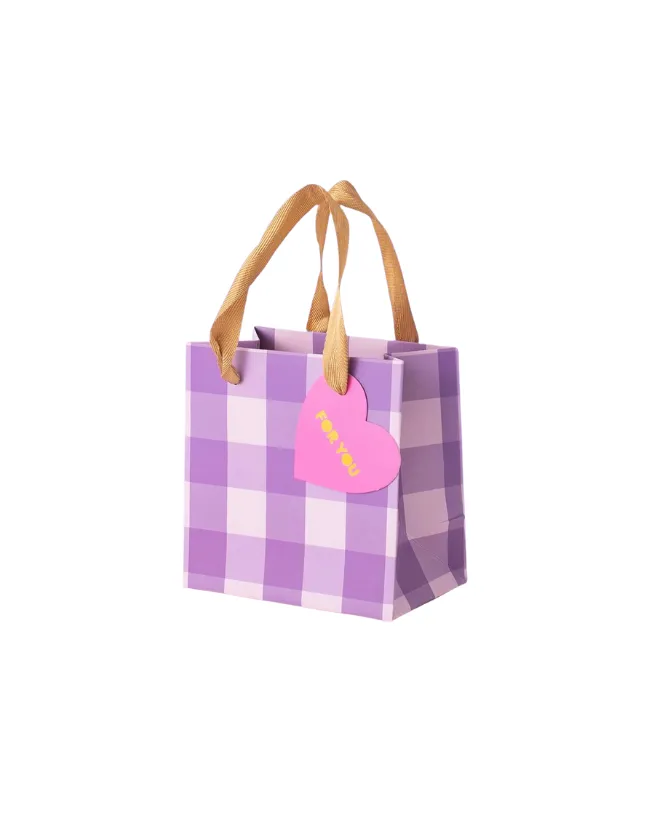 Purple Gingham Gift Bags