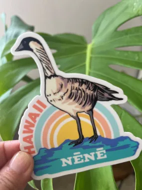 Rainbow Nene Sticker - Hawaii Island Series