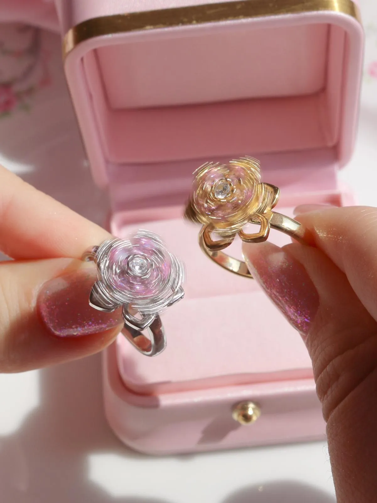 Rapunzel Flower Fidget Ring