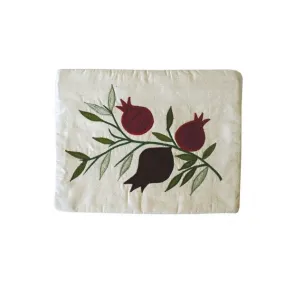 Raw Silk Tallit Bag- Pomegranates