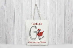 Red Penguin Christmas Eve Bag