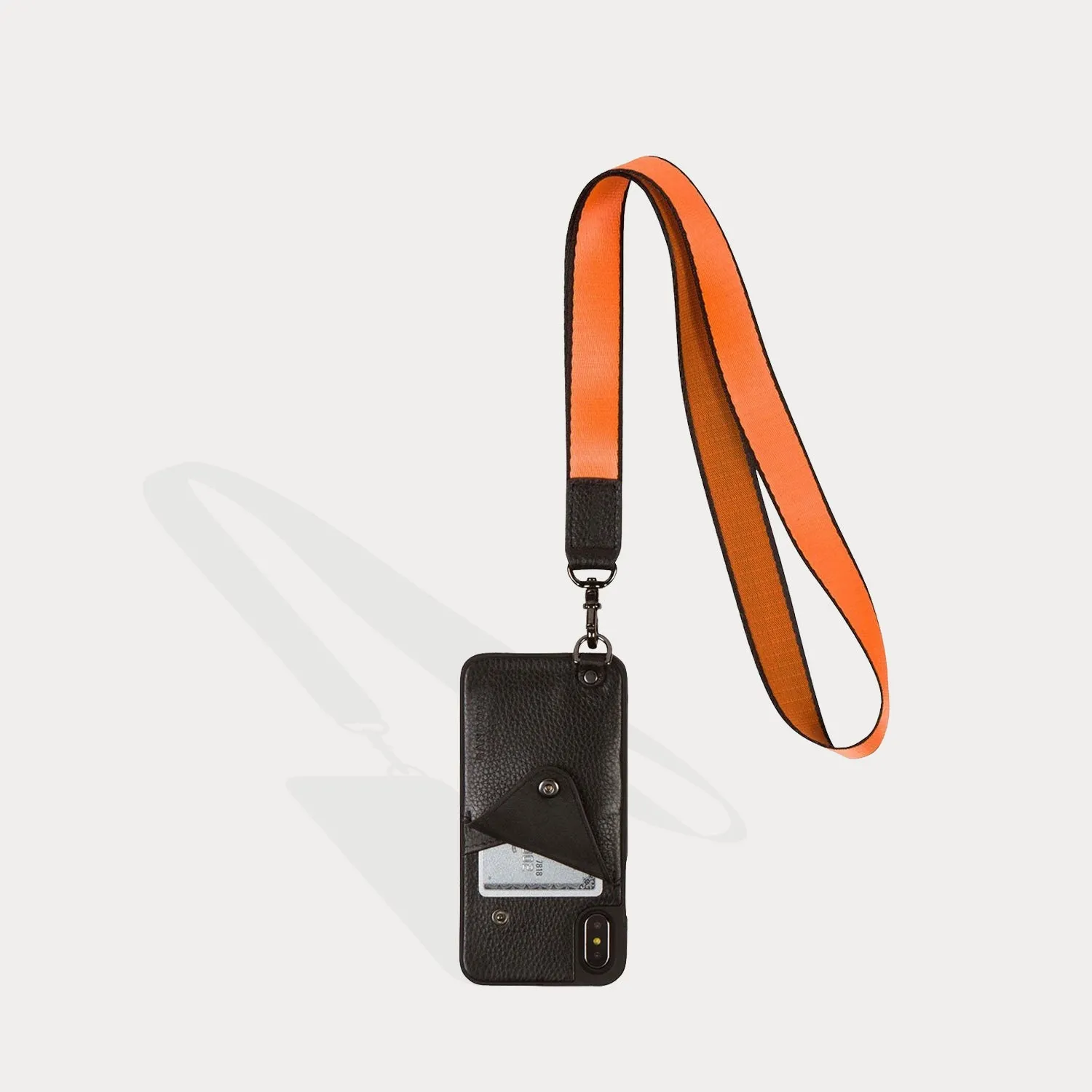 Ryder Wallet Lanyard - Orange/ Pewter