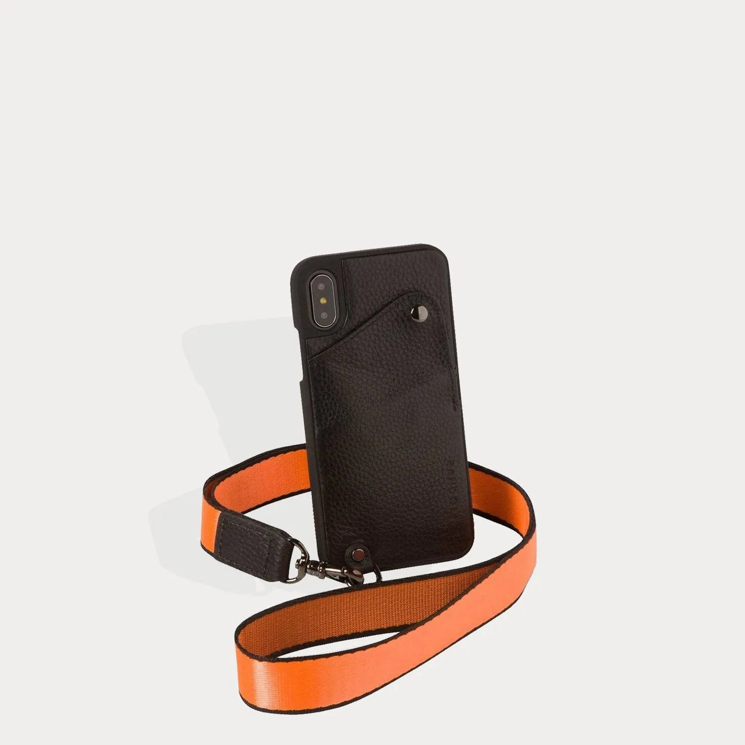 Ryder Wallet Lanyard - Orange/ Pewter