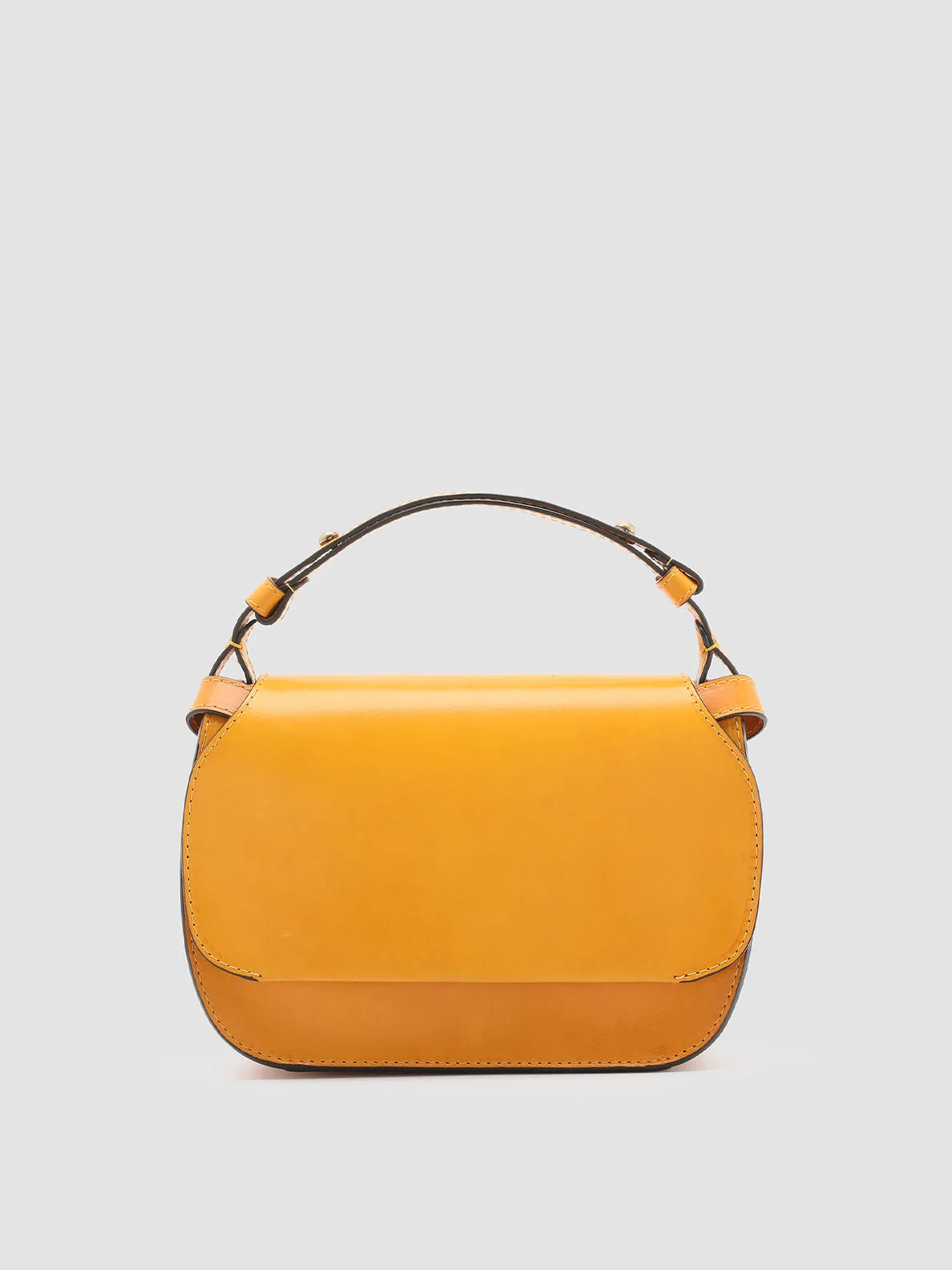 SADDLE 06 - Yellow Leather Handle Bag