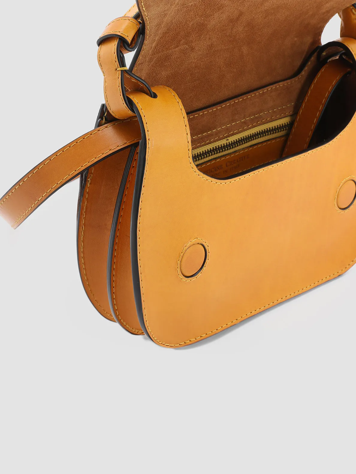 SADDLE 06 - Yellow Leather Handle Bag