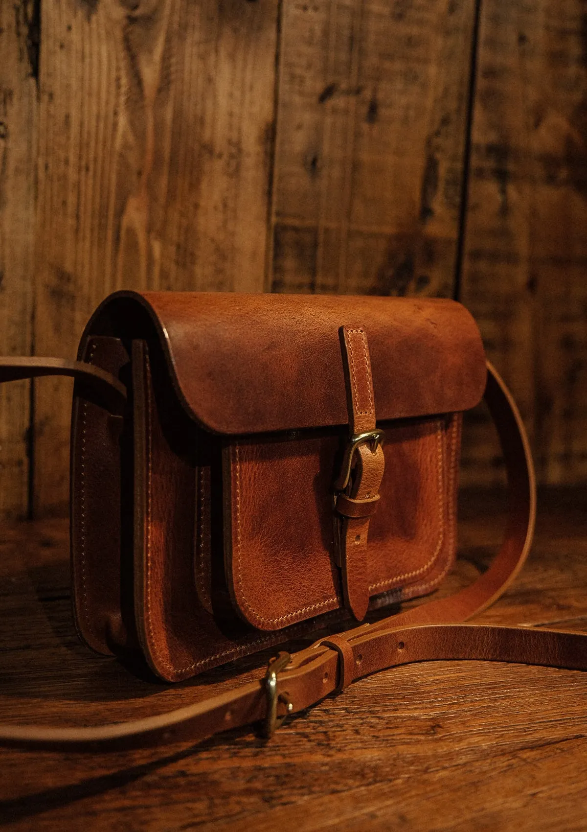 Saddle Leather Satchel - Tan