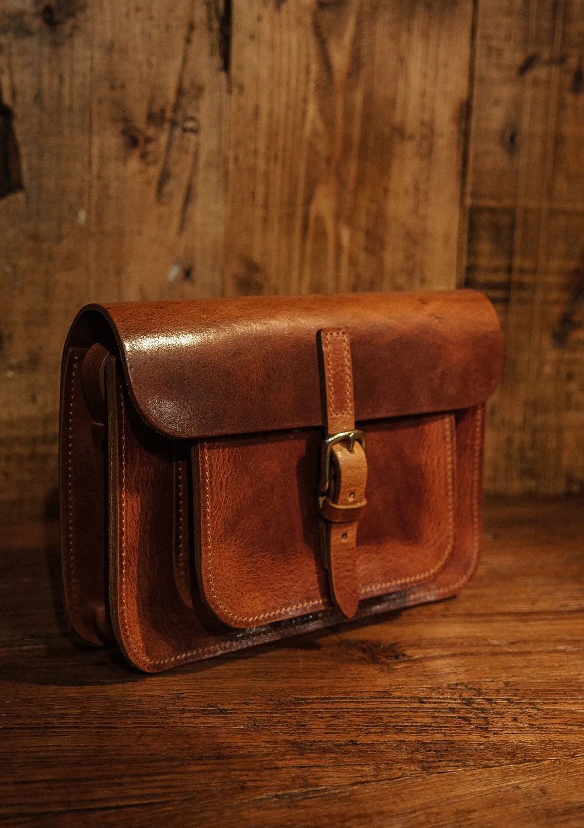 Saddle Leather Satchel - Tan