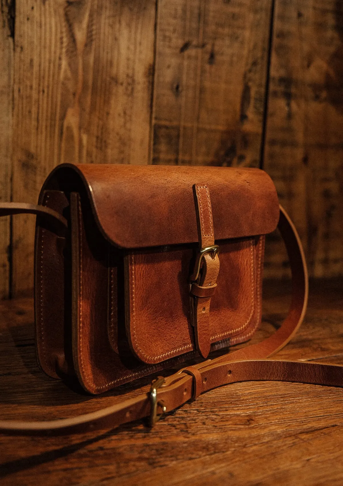 Saddle Leather Satchel - Tan