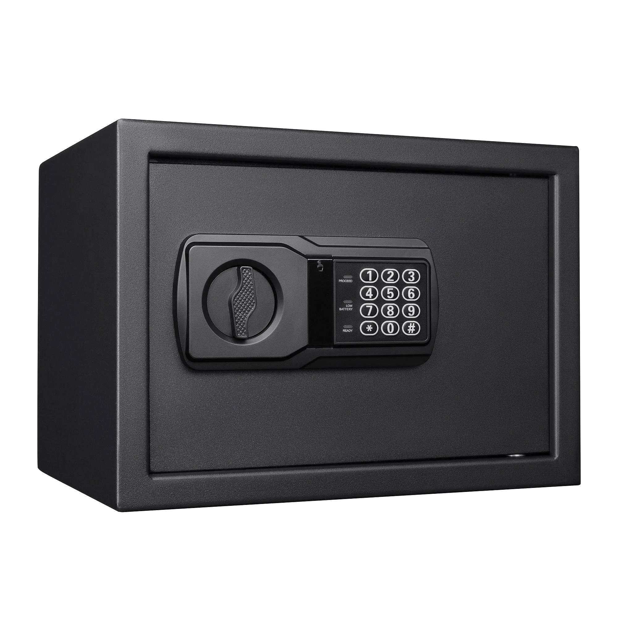 Safe with Electronic Lock, Backup Key, 1 Shelf, Black