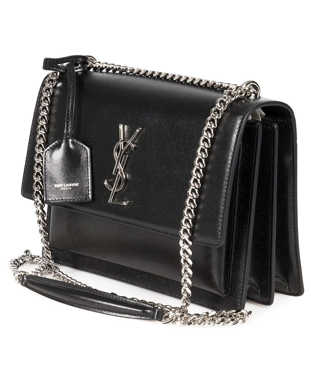 Saint Laurent Medium Black Sunset Monogram Shoulder Bag