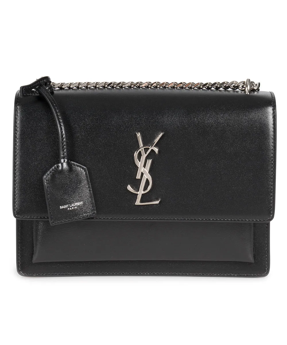 Saint Laurent Medium Black Sunset Monogram Shoulder Bag