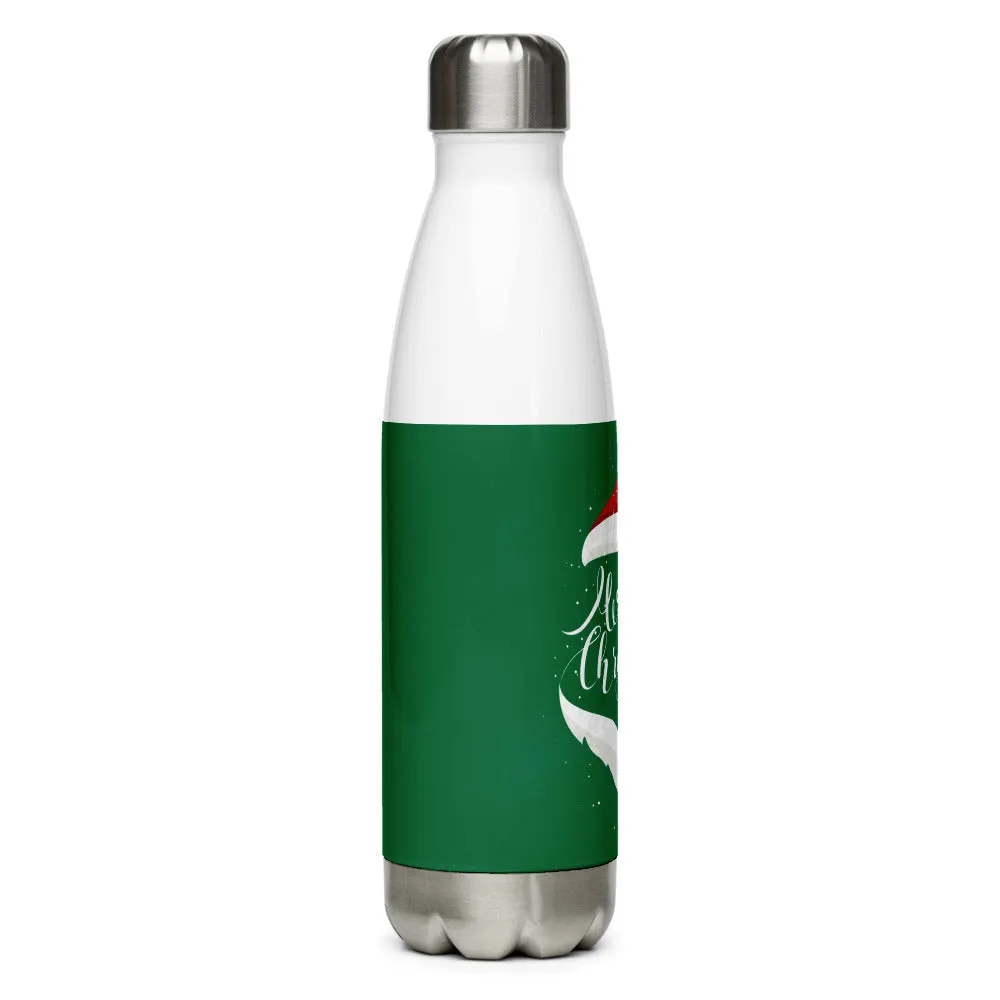 Santa Merry Christmas Stainless Steel Water Bottle