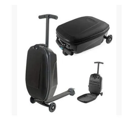 Scooter Suitcase - Rolling Luggage with Built-in Skateboard