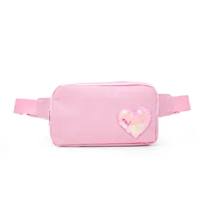 Sequin Heart Belt Bag