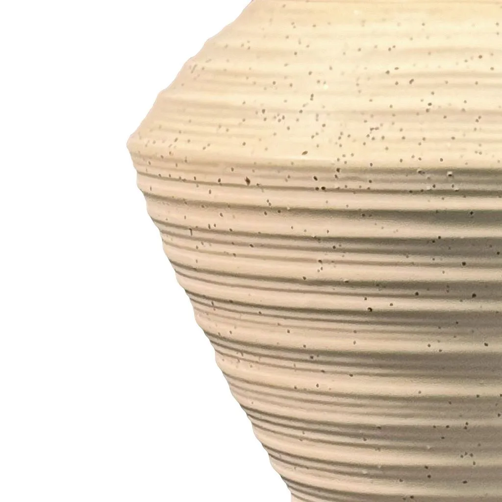 Set of Two Speckled Flower Pots / Tan Textured Vase | Modern Vase | Holiday Gift | Ceramic Pot