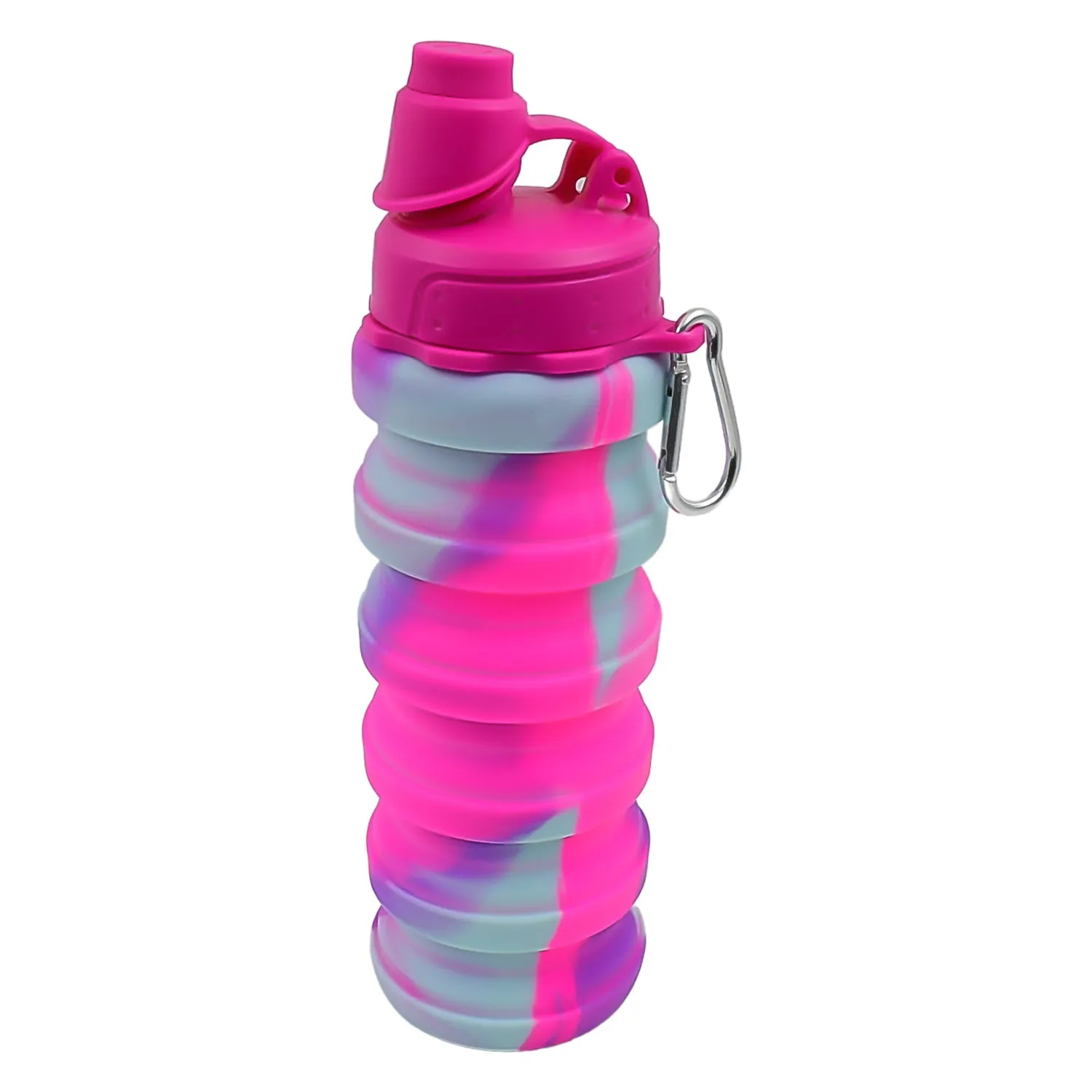 Silicone Foldable Water Bottle (1 Pc / 24 cm Foldable / 500 ML)