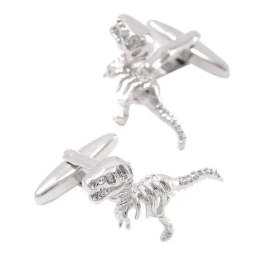 Silver Dinosaur Cufflinks