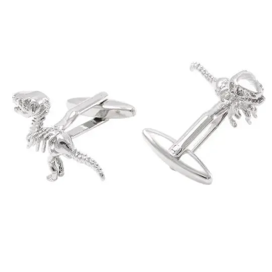 Silver Dinosaur Cufflinks