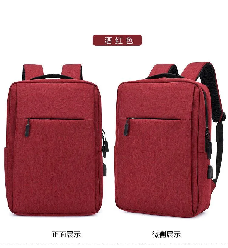 Smart Anti-Theft Oxford Backpack With Usb Charging Ports Bag-Red