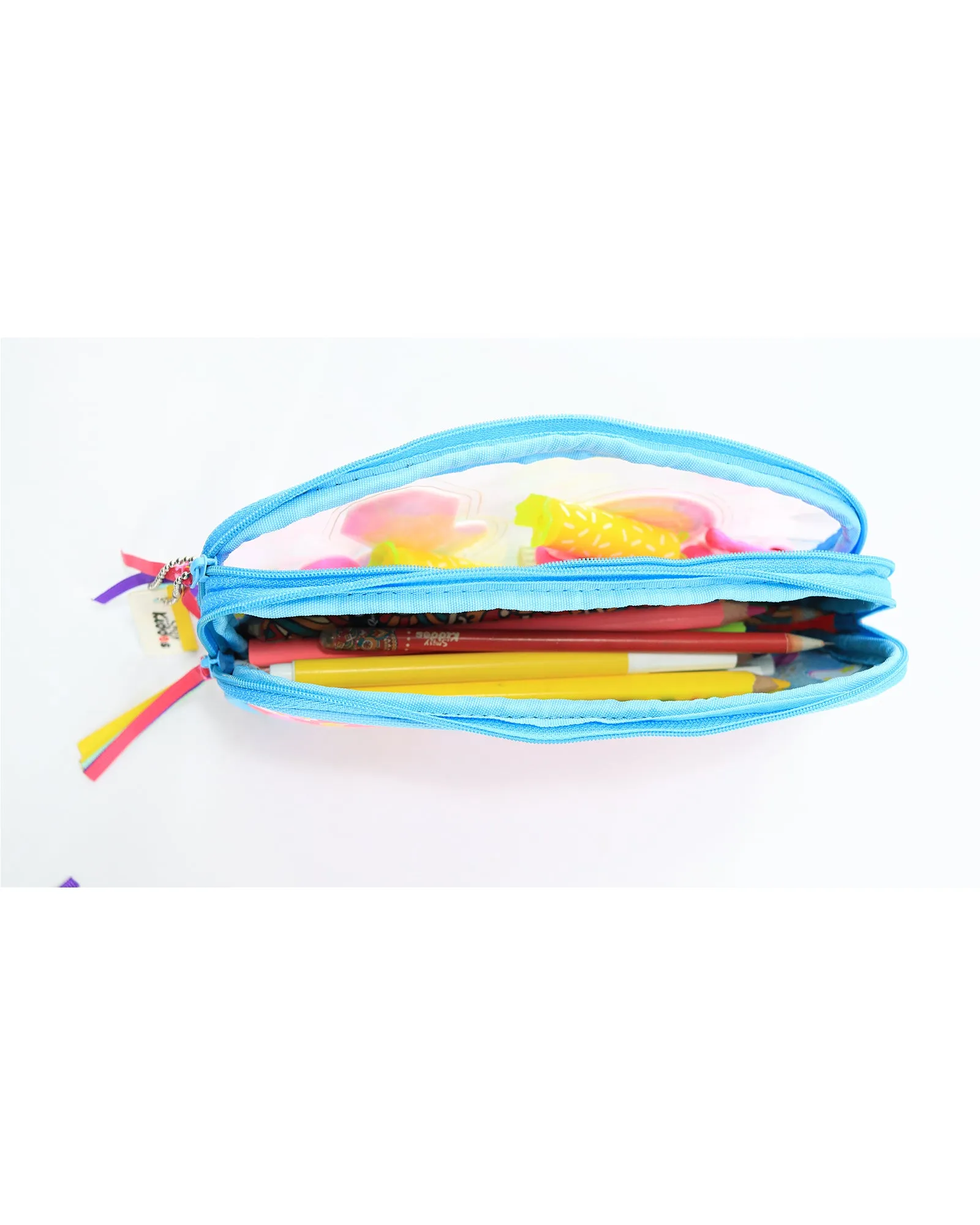 Smily Kiddos Fancy Transparent Pencil Case Pink