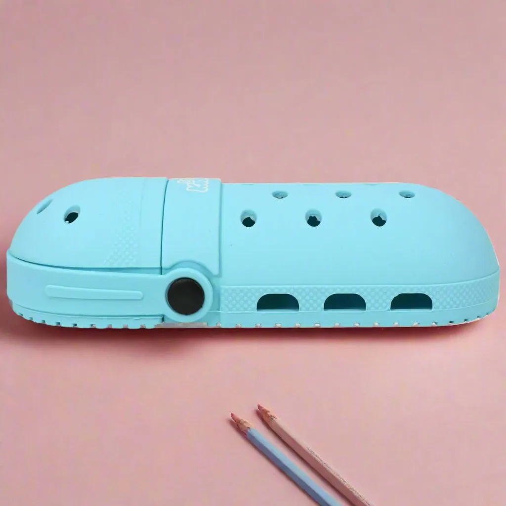 Smily Kiddos Silicone Shoe Pencil Case - Light Blue