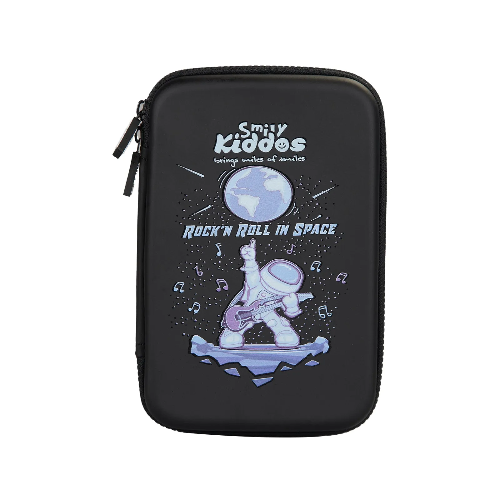 Smily Kiddos Single compartment eva pencil case - Space Rock Star Black