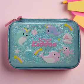 Smily Kiddos Sparkle Pencil Case Narwhale Theme