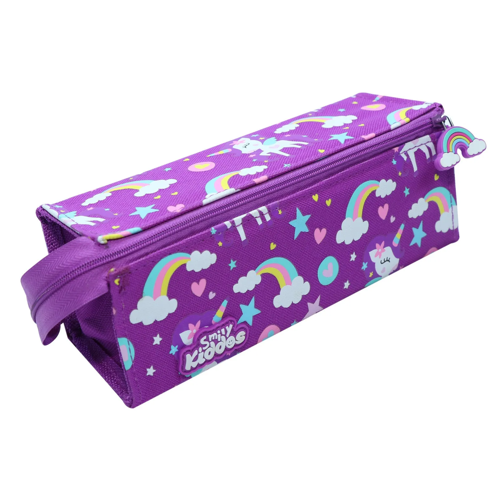 Smily Kiddos Tray Pencil Case Rainbow Unicorn Theme Purple