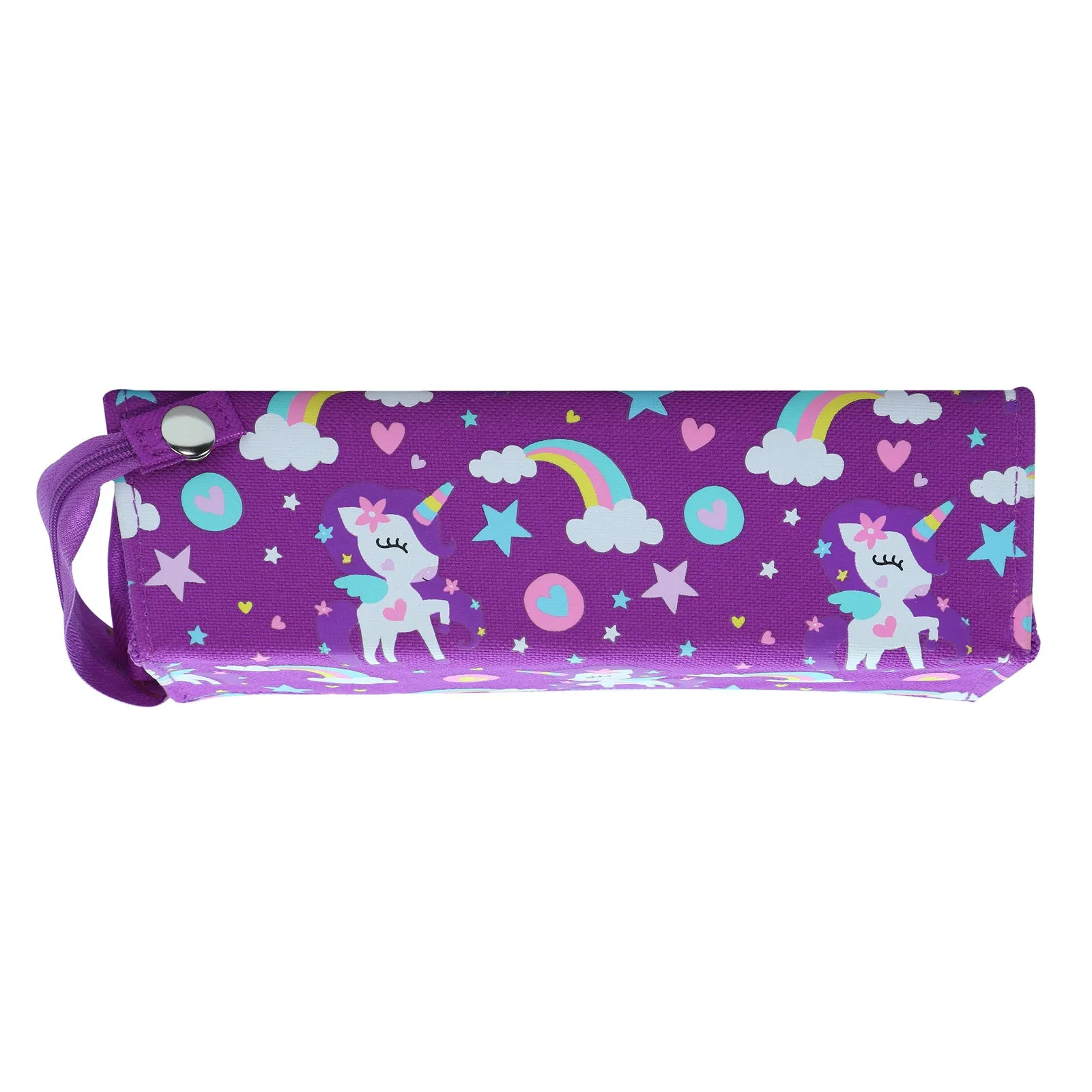 Smily Kiddos Tray Pencil Case Rainbow Unicorn Theme Purple