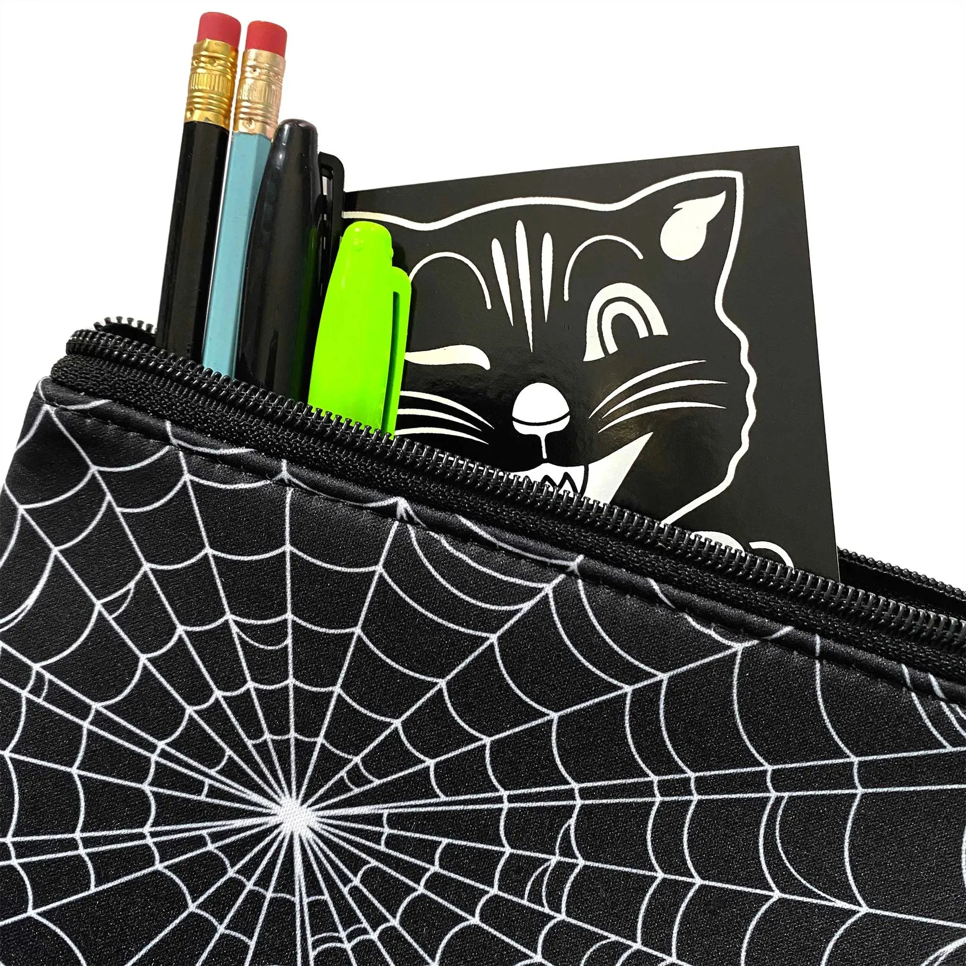 Spiderweb Zip Pouch by Sourpuss